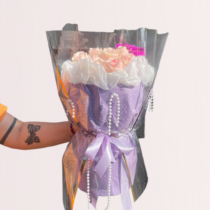 Orchid and Pink Rose Delight - Image 2