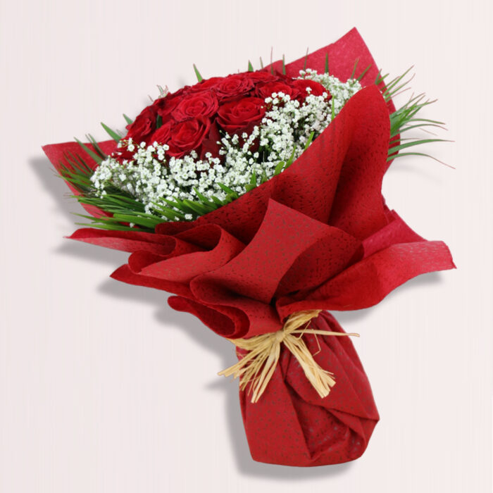 Romance of Red Rose with Ferrero Rocher Chocolate - Image 2