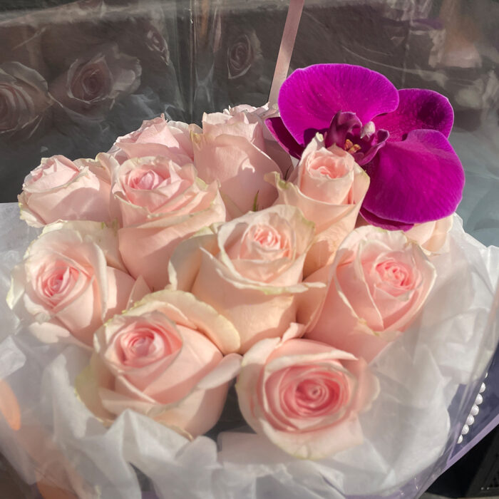 Orchid and Pink Rose Delight - Image 3