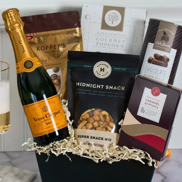 Midnight Snack Veuve Champagne Basket - Image 2