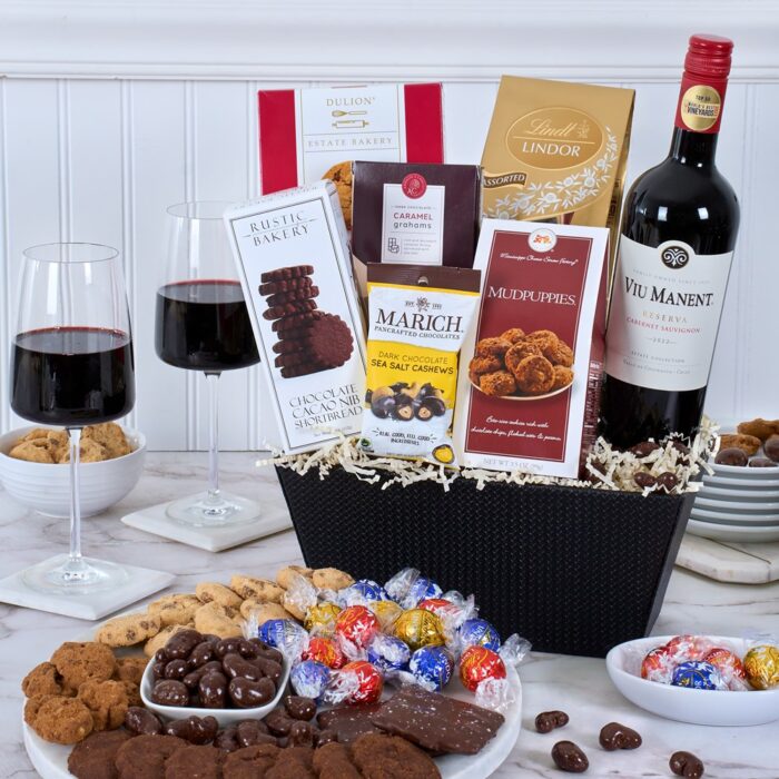 Red Wine & Dark Chocolate Gift Basket - Honig Napa Valley